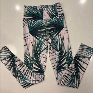 Goldsheep Tropical Leaf Print Leggings